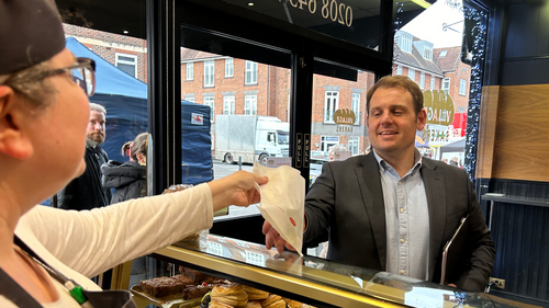 Luke Taylor in a bakery